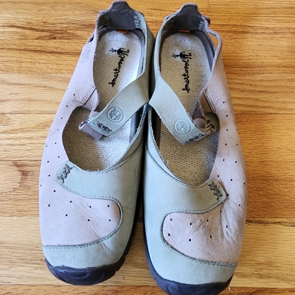 Timberland Smartwool Collab Maryjane Size 8.5 Leather Tan&green Outdoors Active